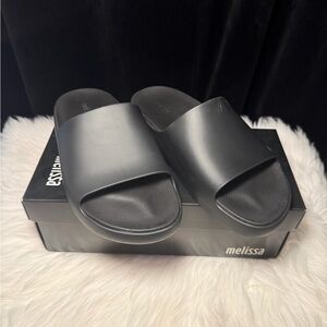 Melissa Black Slide Sandals